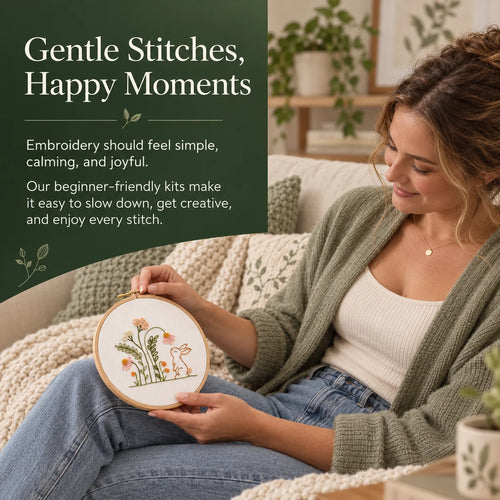 Emberly Bunny Meadow Embroidery Kit