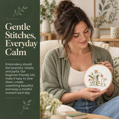 Emberly Bunny Meadow Embroidery Kit