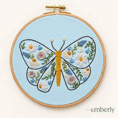 Emberly Butterfly Bloom Embroidery Kit