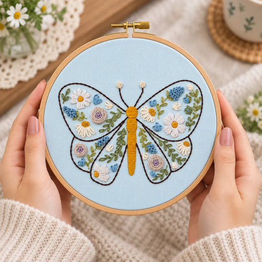 Emberly Butterfly Bloom Embroidery Kit