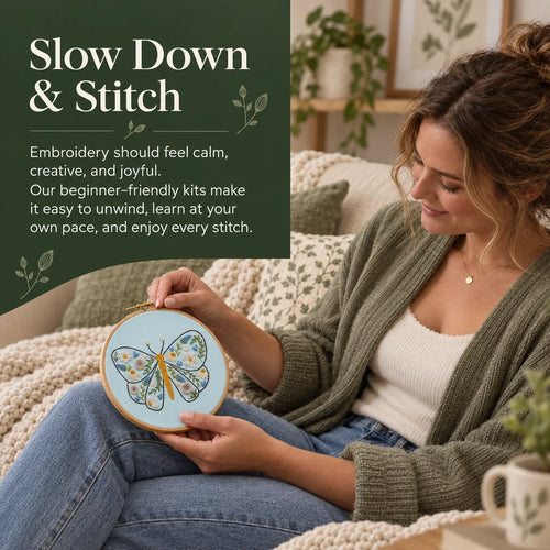 Emberly Butterfly Bloom Embroidery Kit