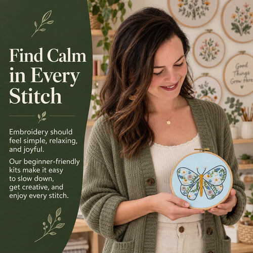 Emberly Butterfly Bloom Embroidery Kit