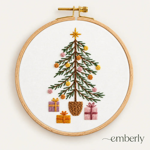 Emberly Festive Tree Embroidery Kit