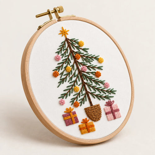 Emberly Festive Tree Embroidery Kit