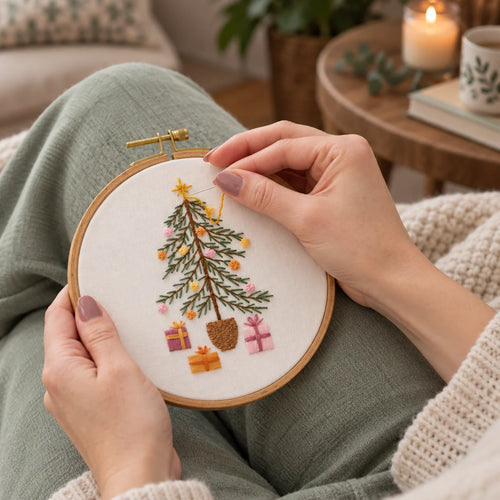 Emberly Festive Tree Embroidery Kit