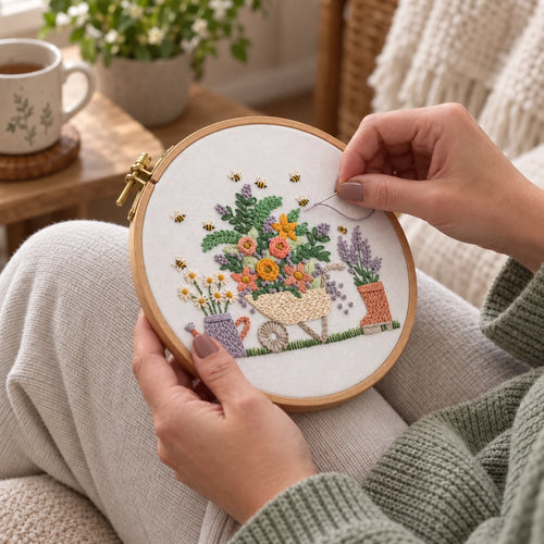 Emberly Garden Bee Embroidery Kit