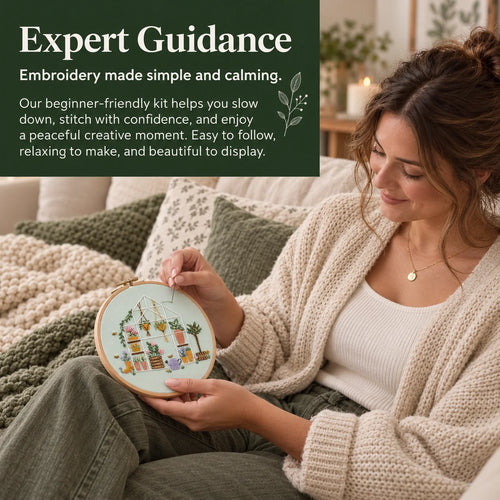 Emberly Glasshouse Garden Embroidery Kit