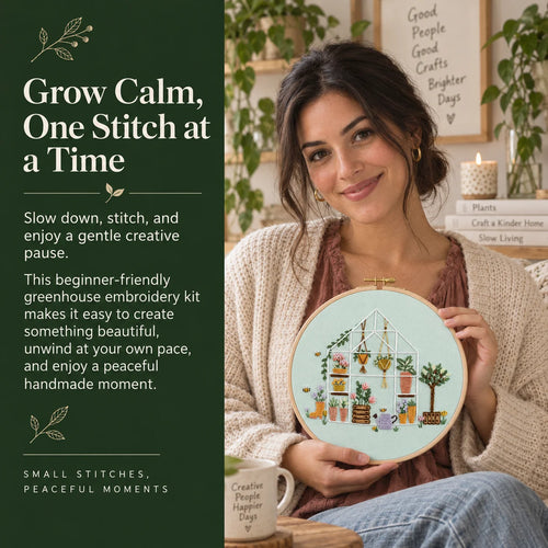 Emberly Glasshouse Garden Embroidery Kit