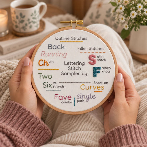 Emberly Lettering Stitch Sampler Kit