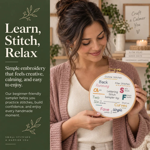 Emberly Lettering Stitch Sampler Kit