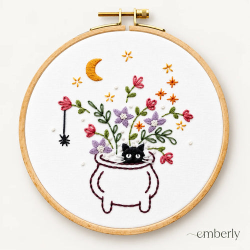 Emberly Mystic Cat Embroidery Kit