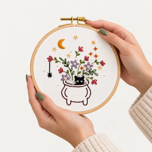 Emberly Mystic Cat Embroidery Kit
