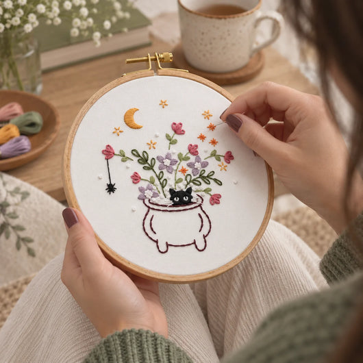Emberly Mystic Cat Embroidery Kit