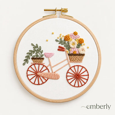 Emberly Spring Bicycle Embroidery Kit