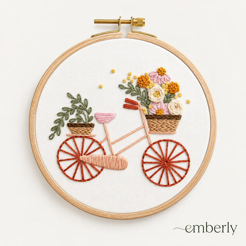 Emberly Spring Bicycle Embroidery Kit