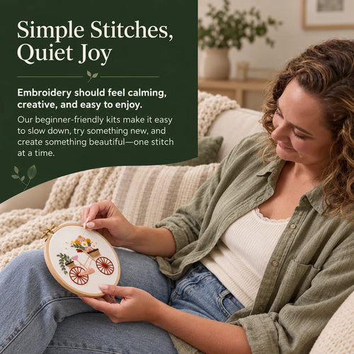 Emberly Spring Bicycle Embroidery Kit