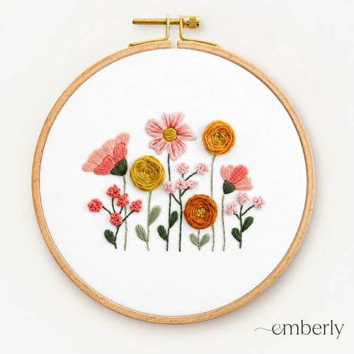 Emberly Sunset Meadow Embroidery Kit