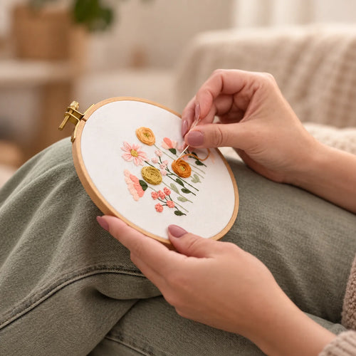 Emberly Sunset Meadow Embroidery Kit