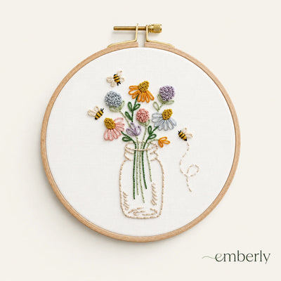 Emberly Bee Bloom Embroidery Kit