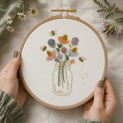 Emberly Bee Bloom Embroidery Kit