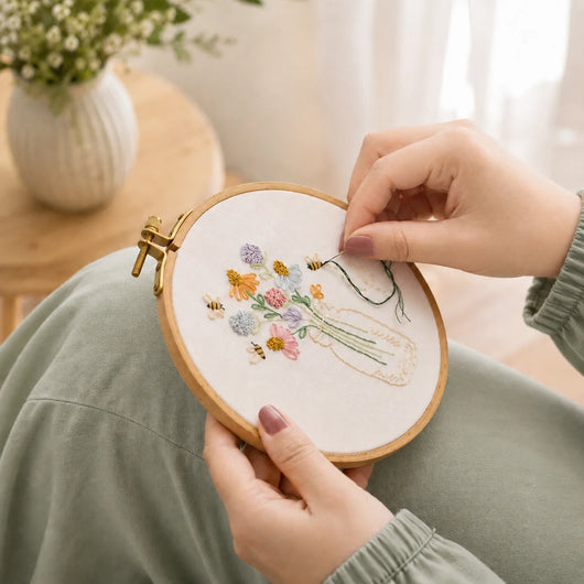 Emberly Bee Bloom Embroidery Kit