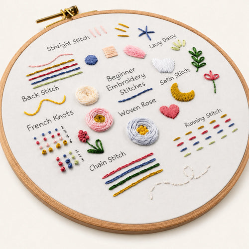 Stitch Sampler Beginner Embroidery Kit