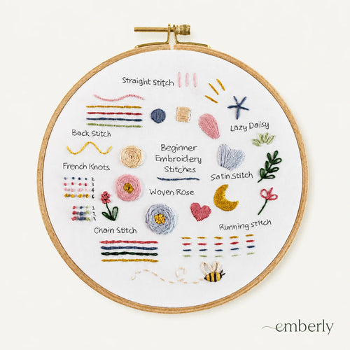Stitch Sampler Beginner Embroidery Kit