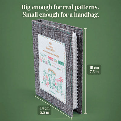 Emberly The Hands Remember embroidery stitch book kit with linen book, 30 cotton threads and stitch guide