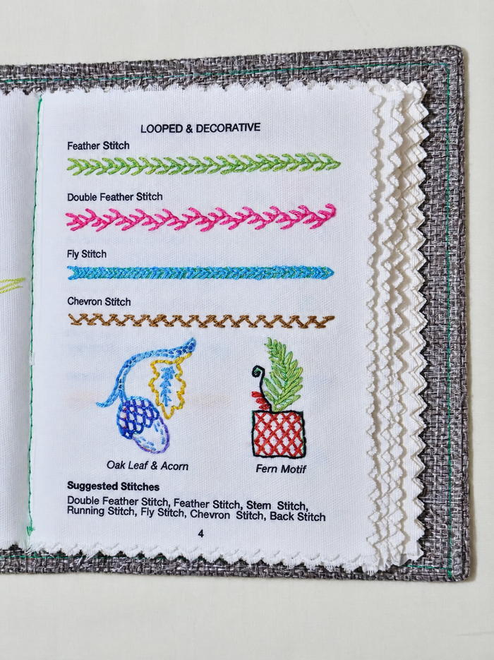 Page 2, embroidered running stitch