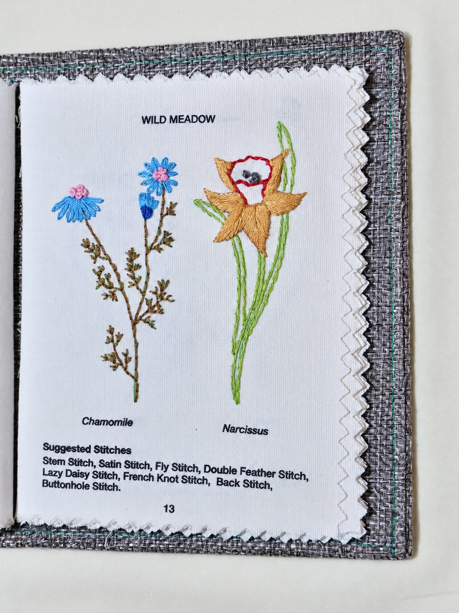 Page 20, embroidered wreath