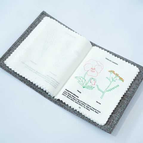 Open the book — pattern printed on the page